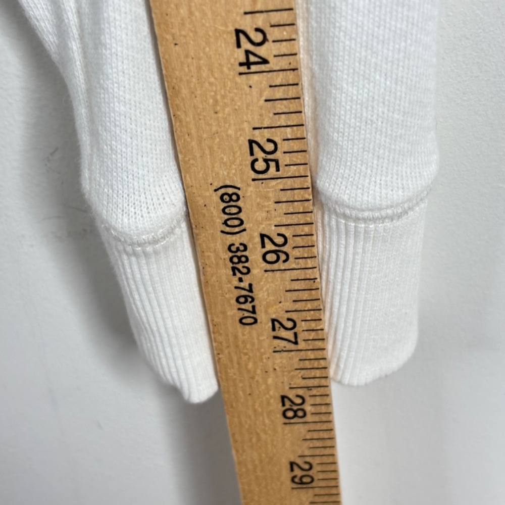 Faherty Molli Rainbow Stripe Crewneck S Sweatshirt White Beach 100% Cotton Surf - Picture 9 of 10